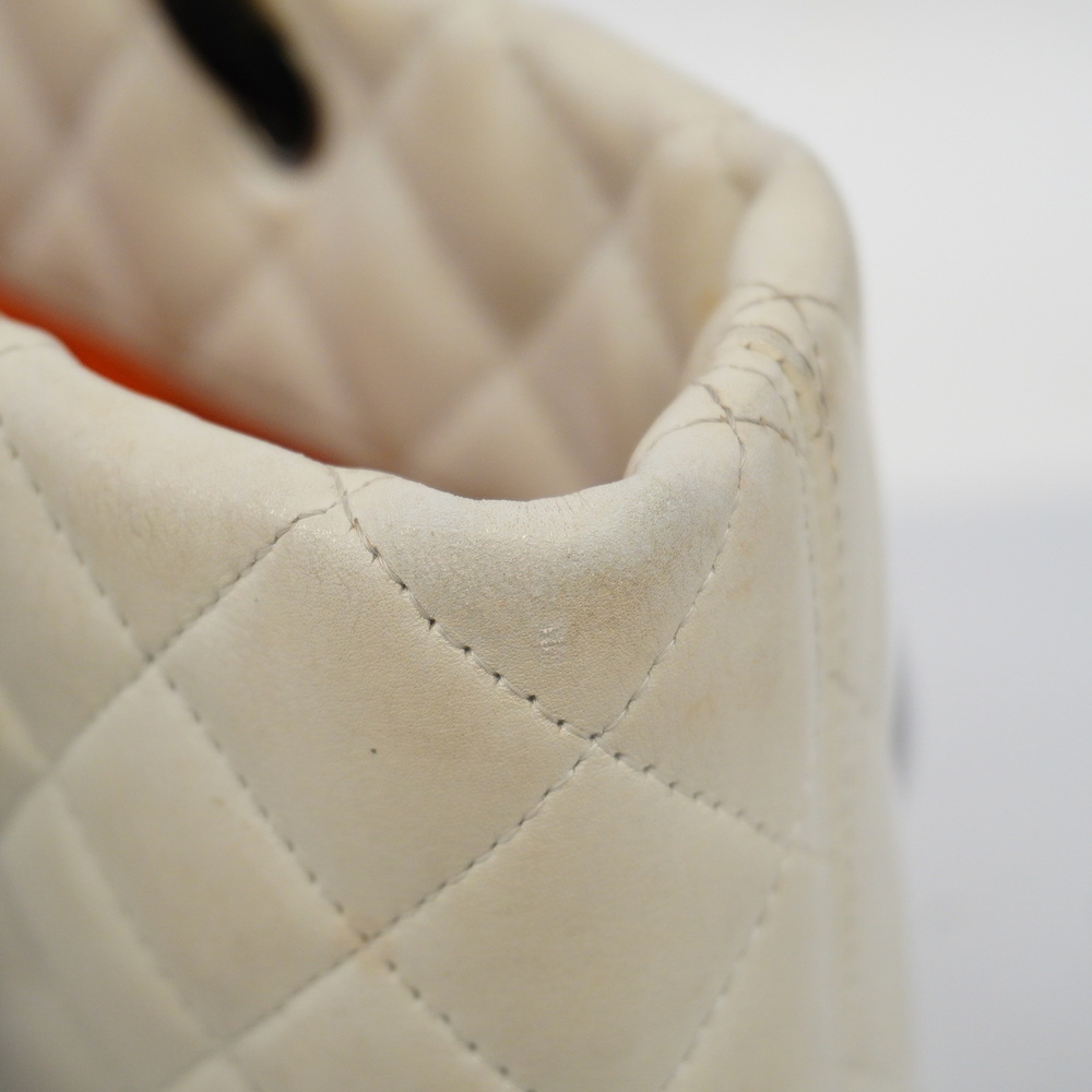 Chanel Tote Bag Cambon Line Leather Python White - image 8